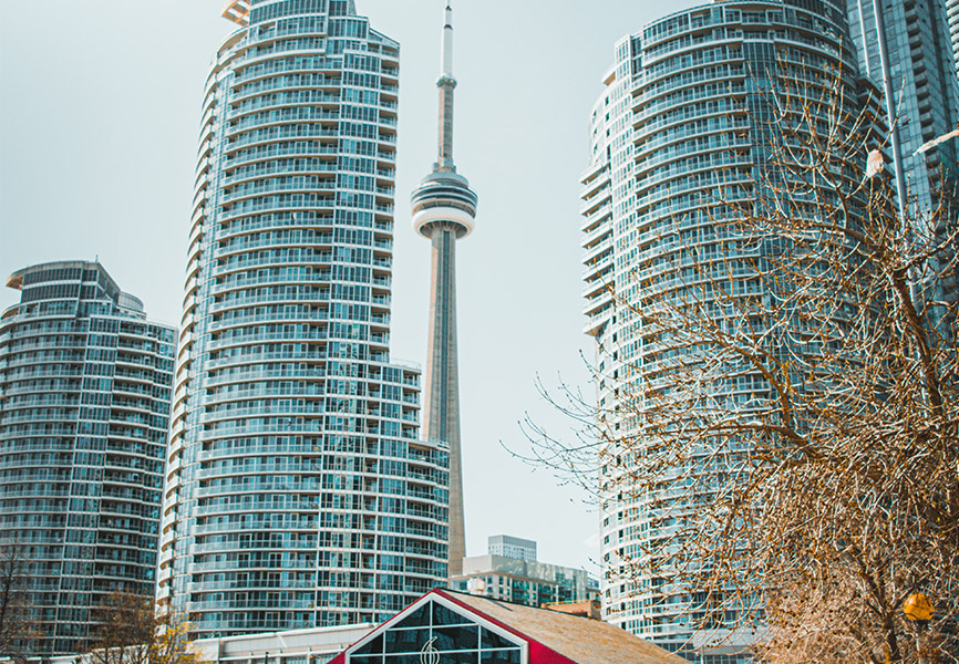 Apartment buildings in downtown Toronto